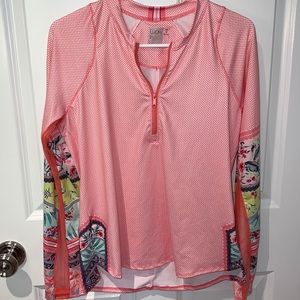 Lucky in Love LS Top pink multi color